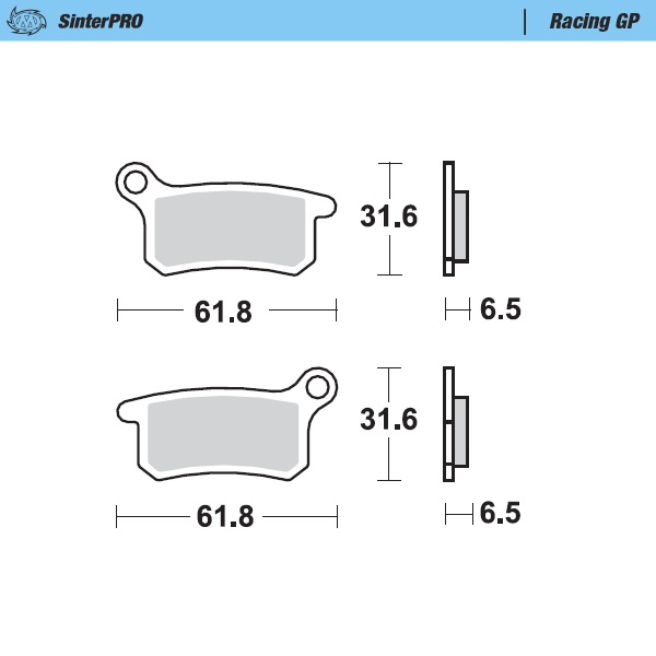 Brake pads Moto Master KTM 65 SX (02-22) front GP MM-094612