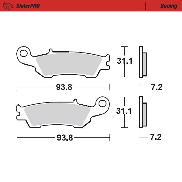 Brake pads Moto Master Yamaha YZ 250 (08-21) front racing MM-094911