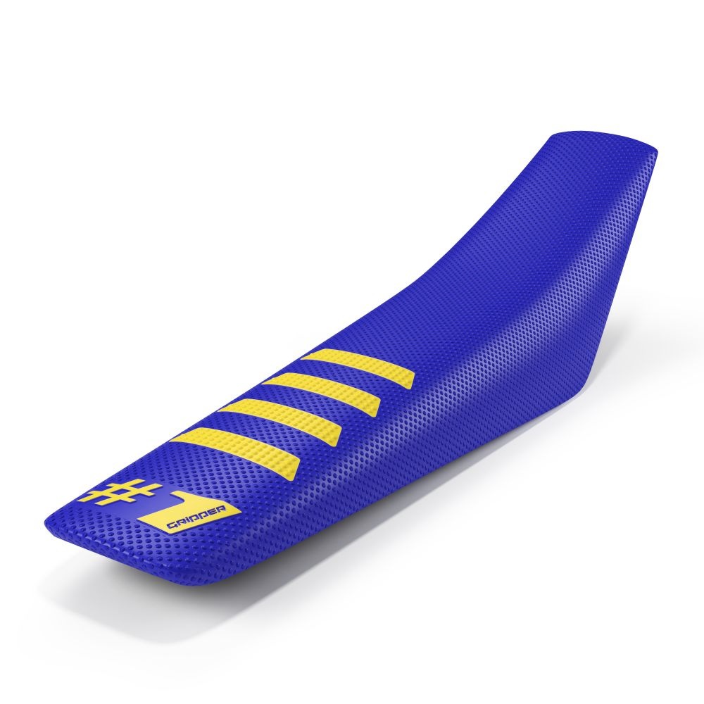 Universal seat cover Onegripper - Ribbed blue and yellow OSC02-BEYW