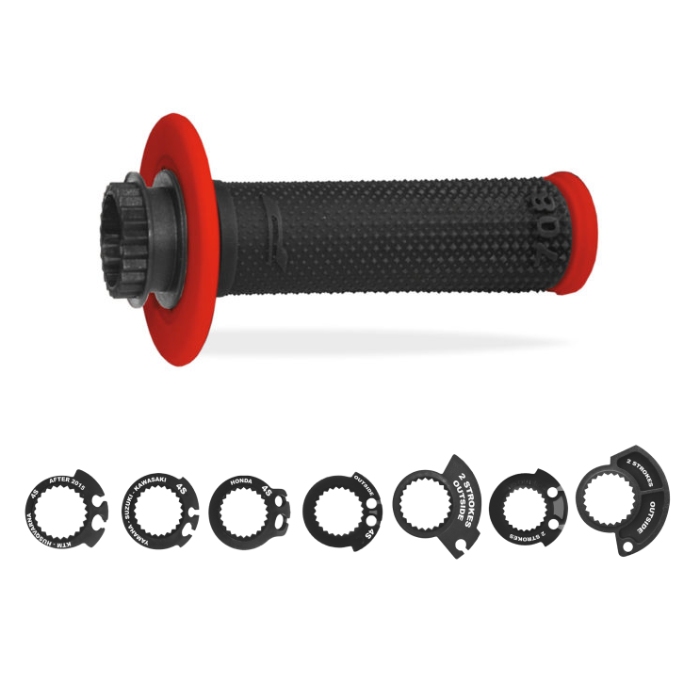 Pair of Grips Lock-On Pro Grip 708 - red black Pair of Grips Lock-On Pro Grip 708 - red black
