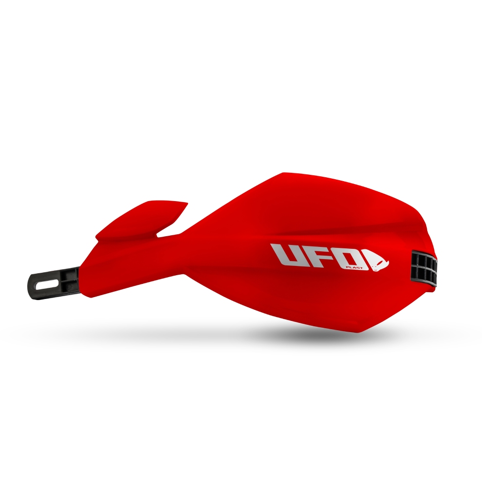 Pair of full-wrap handguards UFO MUGAN for 28.6 mm handlebars red Pair of full-wrap handguards UFO MUGAN for 28.6 mm handlebars red