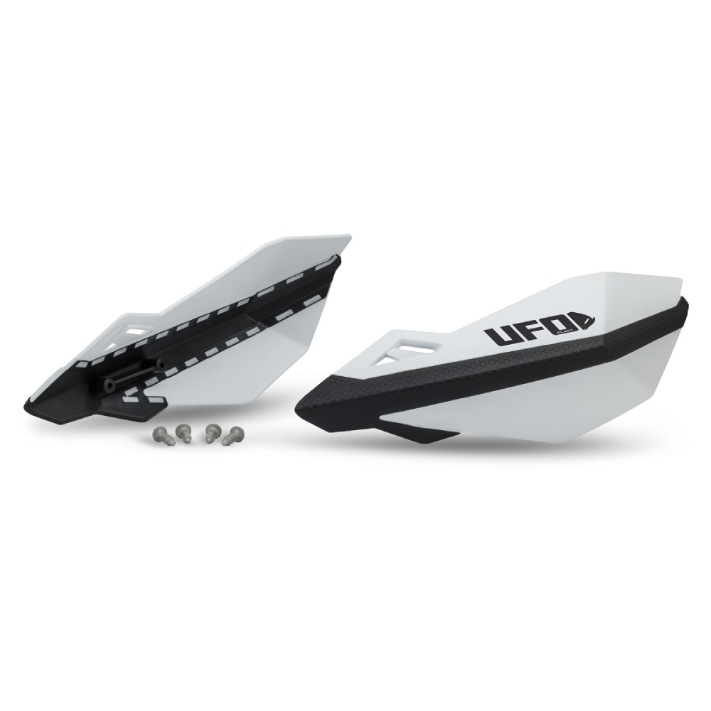 Pair of handguards UFO TRAXION for lever mounts white PM01676-040