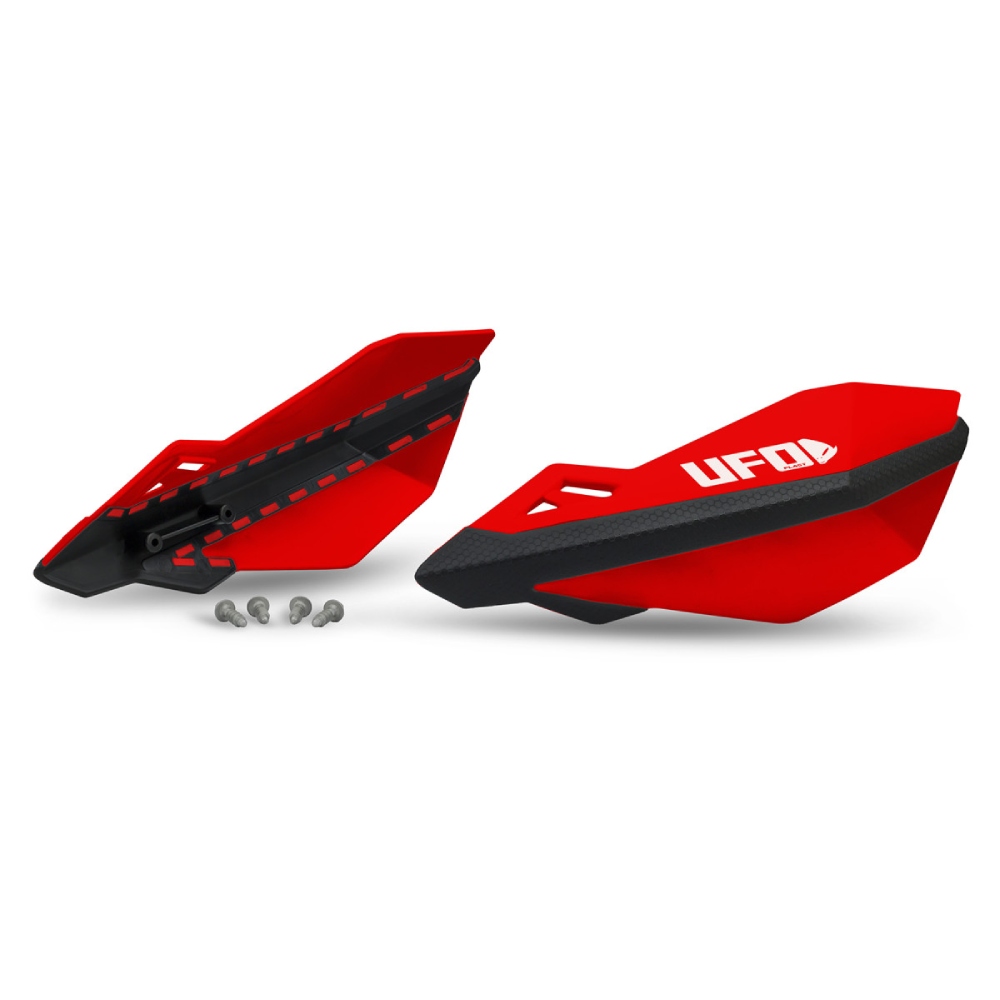 Pair of handguards UFO TRAXION for lever mounts red PM01676-062