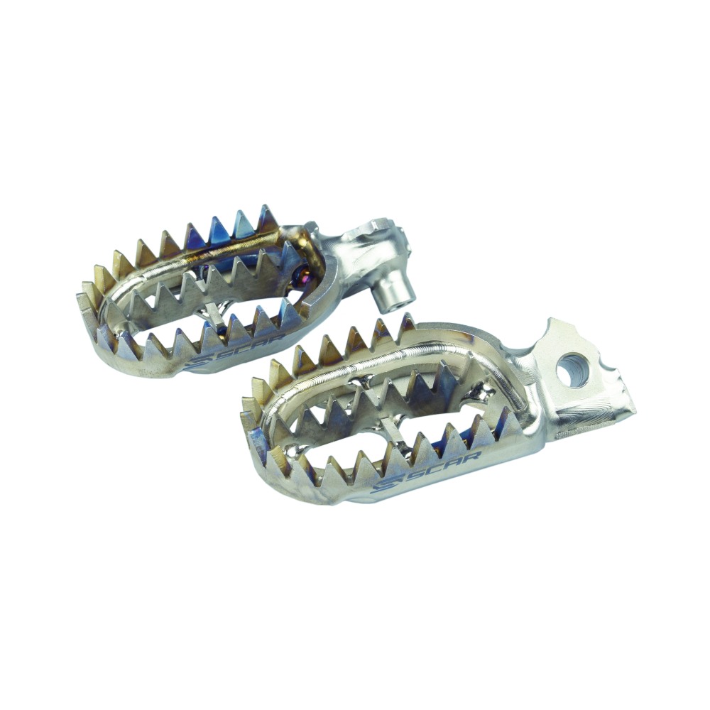 Footpegs titanium Scar Fantic 450 XXF (22) Gripper S1516
