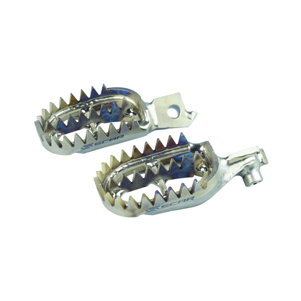 Footpegs titanium Scar Suzuki RMZ 450 (12-25) Gripper S4516