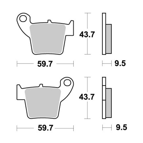 Brake pads WRP Honda CR 125 (02-07) rear ceramic WG-7377-F4C