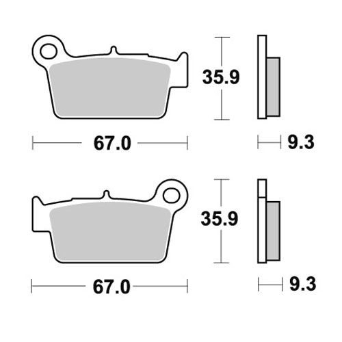 Brake pads WRP Beta RR 400 (05-14) rear standard WG-7390-F4