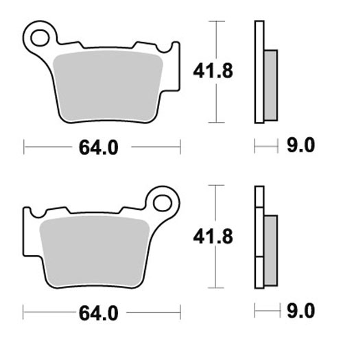 Brake pads WRP KTM 144 SX (08) rear standard WG-7391-F4